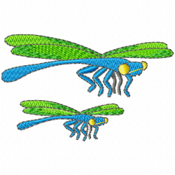 Dragon Flies Embroidery Design 2